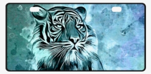 Watercolor Tiger License Plate - Bengal Tiger #44457