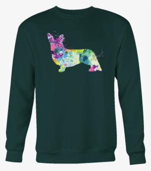 Welsh Corgi Cardigan In Watercolor Women's O-neck - Never Dreamed I D Grow Up #44458