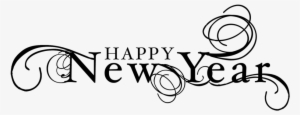 New Year 2019 Black And White Clipart - Word Of Happy New Year #45139