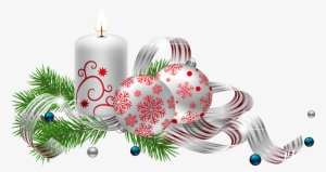 Transparent Christmas Decoration With Candles Png Picture - Christmas Decor Png #45186