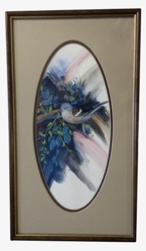 Noreen Hanson, Bluebird On A Branch, Gouache Watercolor - Painting #45205