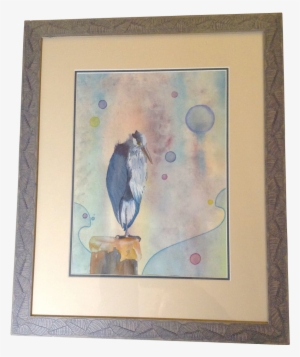 Judith Picone Stork On A Post, Original Works On Paper - Picture Frame ...