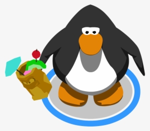 Brown Tropical Cup In-game - Club Penguin Graduation Cap #45633