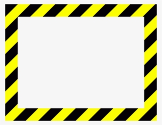 Sign Frame Danger Caution Men Working High - Yellow Black Stripes Png #45964