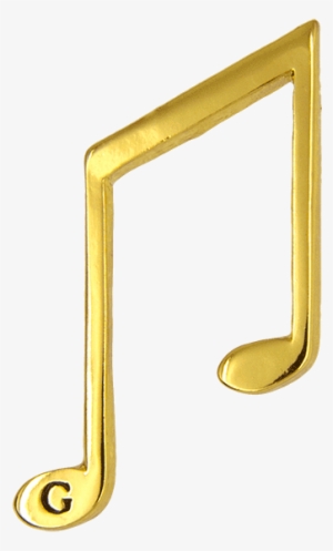 Music Note Pin, Gold - Gold Music Note Transparent #46052