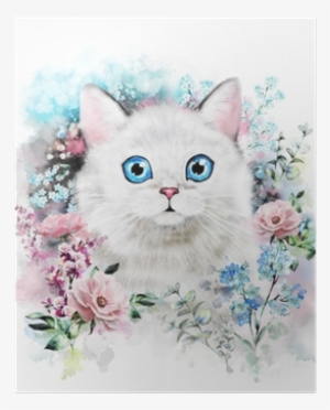 Watercolor Cat Illustration - Pinturas De Acuarela De Gato #46298