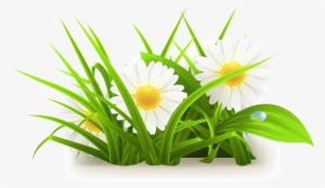 Flowers Grass Vector Grass Vector 3055*1776 - Flower Plant Vector Png #47921