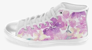 Watercolor Flower Pattern Women's Classic High Top #47989
