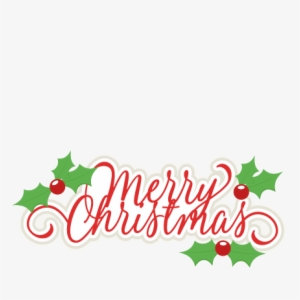 Banner Freeuse Christmas Title On Dumielauxepices Net - Merry Christmas Transparent Clipart #48017