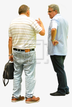 Two Men Standing And Talking - Two Men Standing #49550