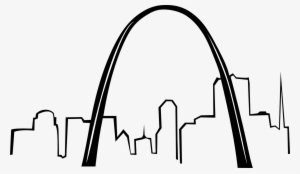 Icons Pix For Skyline Black And White Sketch - St Louis Arch Clip Art #400124