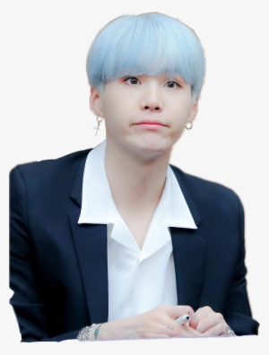 Clip Art Library Bts Yoongi Minyoongi Shook Bluehair - Suga Dumb #400654