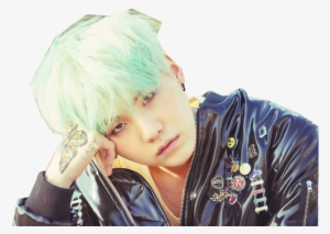 Suga Drawing Green Hair - Bts Skool Luv Affair, Special Addition [cd] #400969