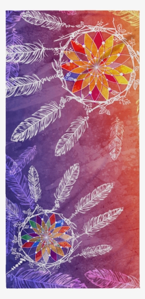 Dream Catcher Beach Towel - Boho Hochzeits-menü-roter Stammes- Traumfänger 25 Flyer. #401092