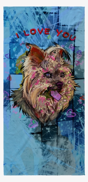 Yorkshire Terrier Beach Towel - Yorkshire Terrier Premium Tote Bag - Yellow #401116