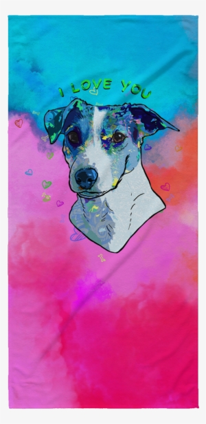 Russell Terrier Beach Towel - Russell Terrier Premium Tote Bag - Purple #401162