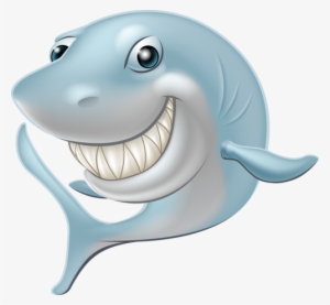 Cartoon Sea Animals, Cartoon Fish, Shark Party, - Great White Shark Character #401221