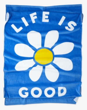 Daisy Beach Towel - Life Is Good. Beach Towel Lig Daisy, Tile Blue #401323