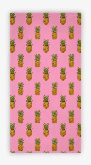 Pink Pineapple Pattern Beach Towel - Carpet #401500