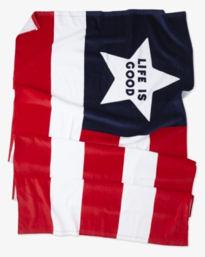 Flag Beach Towel - Life Is Good Beach Towel #401973