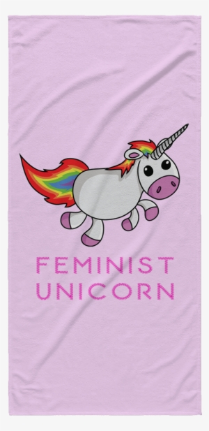 Feminist Unicorn Beach Towel - Unicorn Poop Gift Label #402097