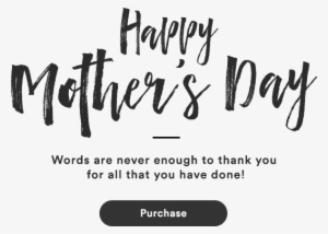 Black And White Happy Mothers Day Png #403819