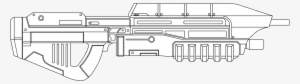 Halo Assault Rifle Drawing - Assault Rifle #405380