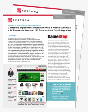 As Businesses Strive To Reach Today's Perpetually Connected - Gamestop Brochure #405623