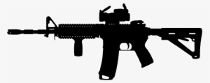 Assault Rifle Silhouette Png - Ar 15 Decal #405719