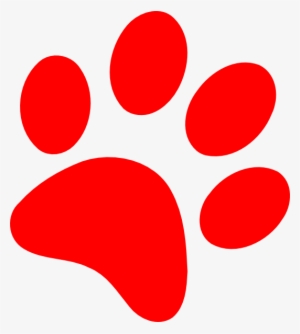 Free Download Wildcat Dog Paw Clip Art - Red Dog Paw Print #405760