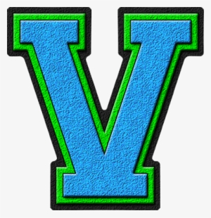 Letter V - Columbia Blue And Gold #406178
