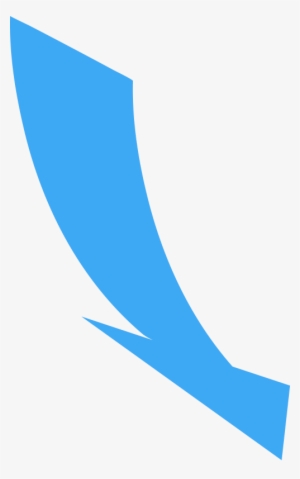 Curved, Wide Directional Arrow Pointing To The Lower - Arrow Blue No Background #406223