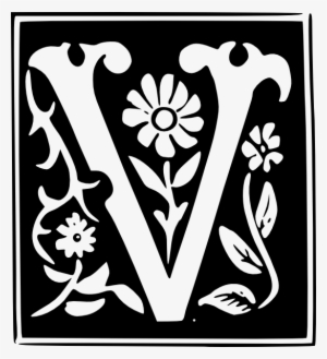 Decorative Letter Set V Svg Clip Arts 546 X 599 Px #406379