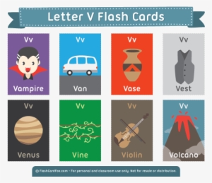 Description - Flash Cards Letter V #406729