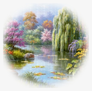 Paysage Printemps Landscape Lake - Tubes Png Paysage Printemps #406757