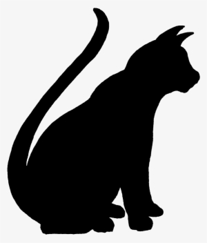 Cat Silhouette Sitting - Sitting Cat Silhouette Png #406865