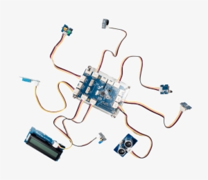 Grovepi With Sensors - Grovepi +, Iot Sensor Starter Kit For Raspberry Pi #407316