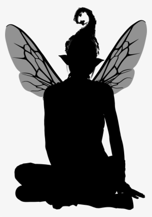 This Free Icons Png Design Of Fairy Sitting Silhouette #407483