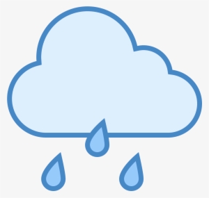 This Is A Drawing Of A Rain Cloud That Is Flat On The - Icon #408064