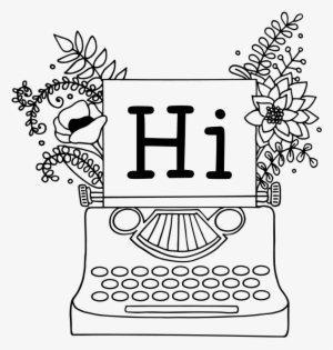 Diy Vintage Typewriter Stamp - Imagenes Para Dibujar Vintage #408136