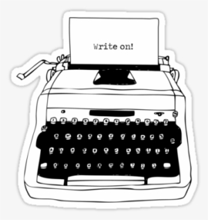 "write On" Typewriter Sticker - Stickers Writer #408293