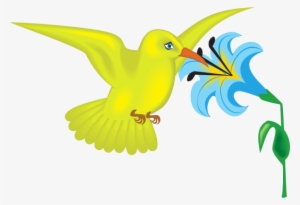 Original Png Clip Art File Yellow Hummingbird With #409017