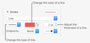 The Stroke Controls For Setting Endpoints, Line Thickness, - Add Line Pages #409669