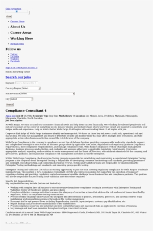 At Wells Fargo - Résumé #4000028