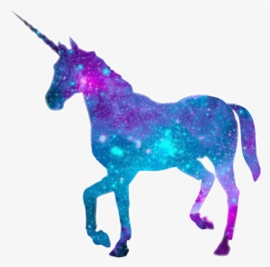 A Galaxy Unicorn Sticker - Black Unicorn #4000893