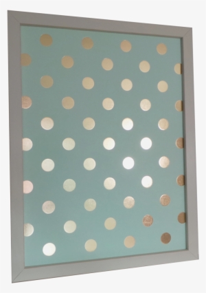Aqua Gold Polka Dot Magnetic Dry-erase Memo Board #4001395