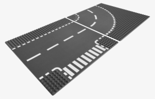 T-junction & Curved Road Plates - Lego 7280 #4001396