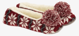 Women's Holiday Knit Ballet Slipper - Life Is Good Women's Ballet Slipper Holiday Ballet #4002405