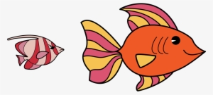 In Simple Words - Cartoon Small Fish And Big Fish #4002427