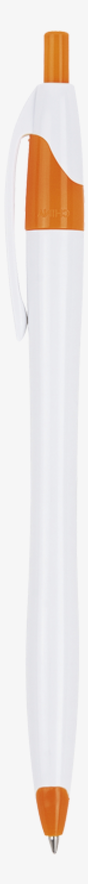 Picture Of Slim White Barrel Ballpoint Pen - Writing #4002787